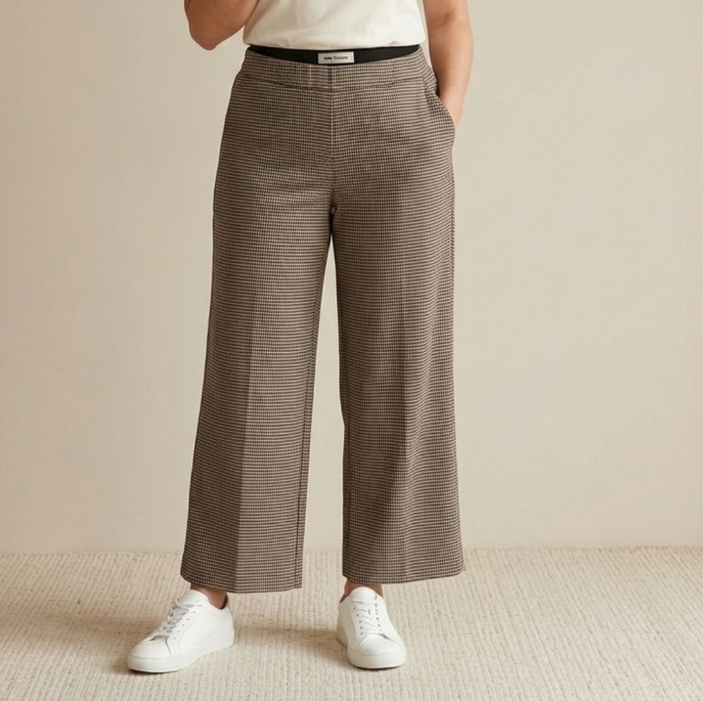 MAX STUDIO Wide Leg Pull-On Pants Color Taupe Size L.